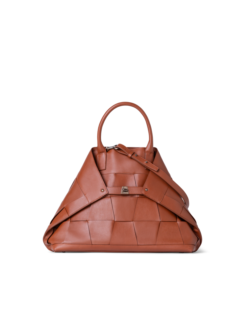 Designer Ai Medium Top Handle Tote - Braun