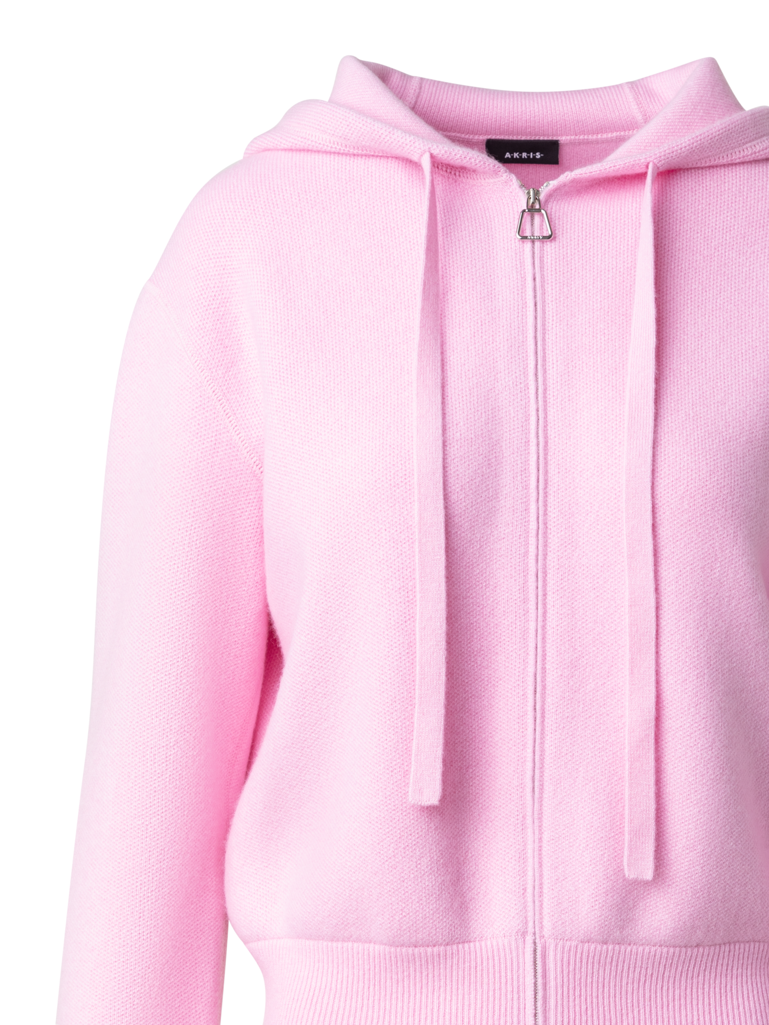 Designer Kurzer Kaschmir-Hoodie - Rosa
