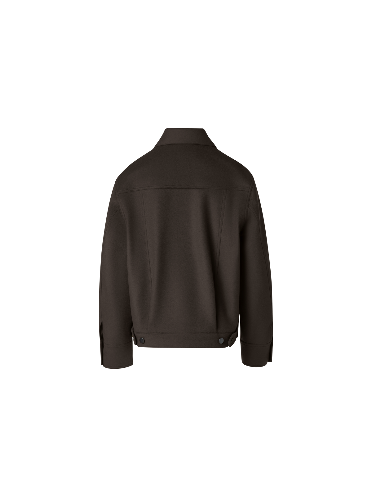 Designer Oversized Wollflanell Hemdkragen Jacke - Braun