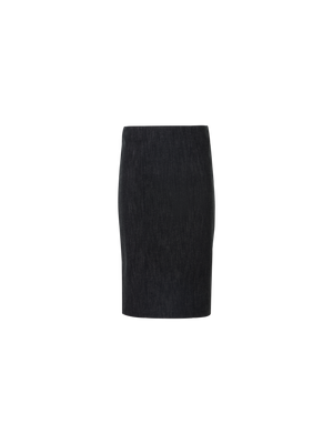 Designer Bleistiftrock aus Denim - Schwarz