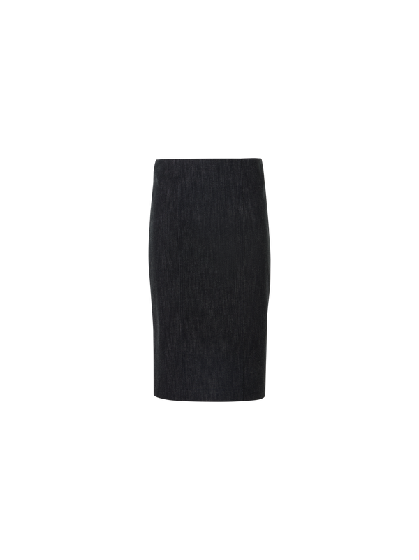 Designer Bleistiftrock aus Denim - Schwarz