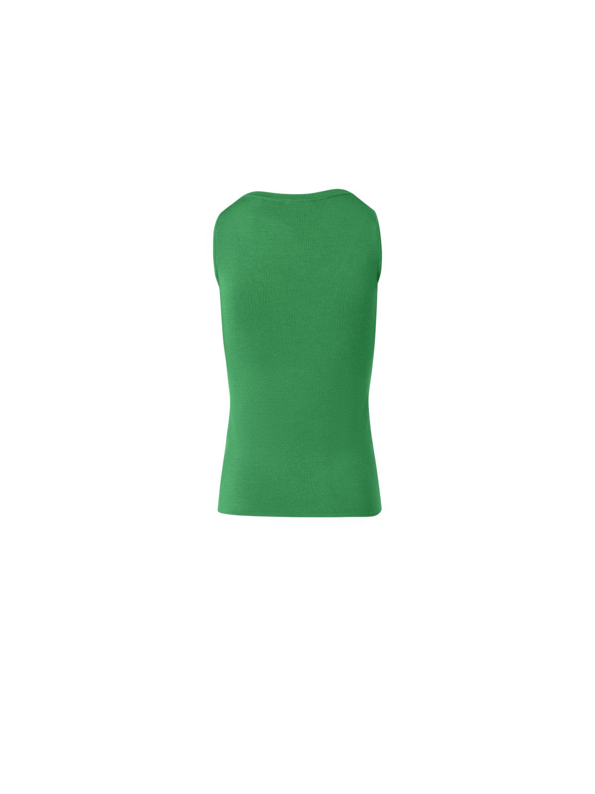 Designer Seiden-Stricktop mit U-Ausschnitt - Grün