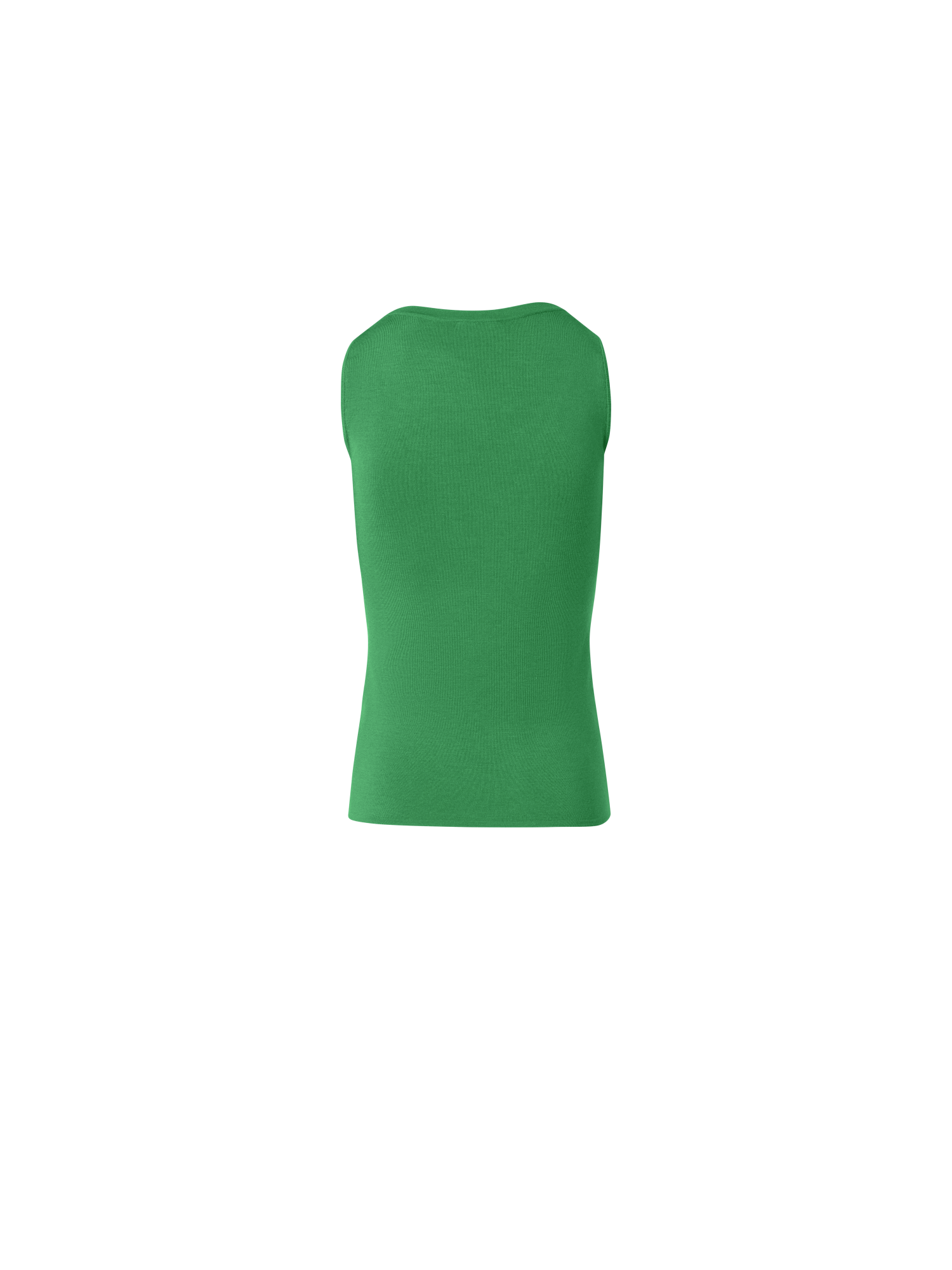 Designer Seiden-Stricktop mit U-Ausschnitt - Grün