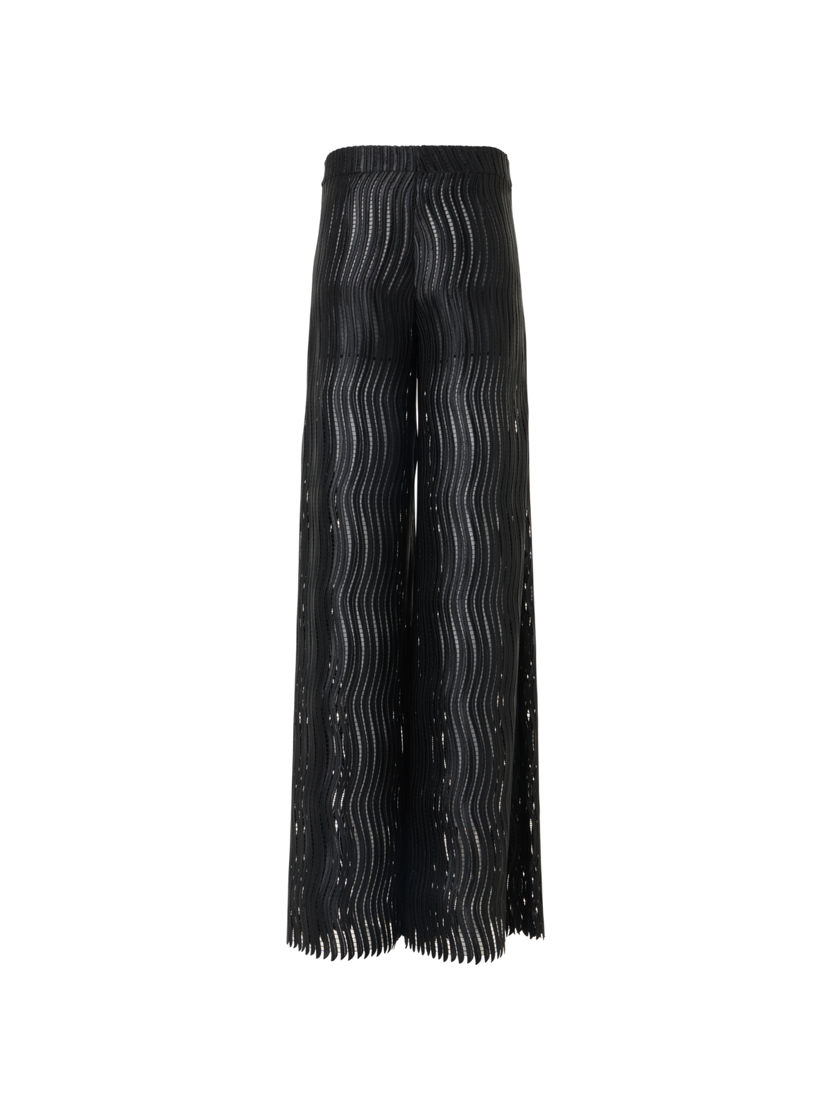 Designer Cassie weite Hose aus Wave-Guipure - Schwarz