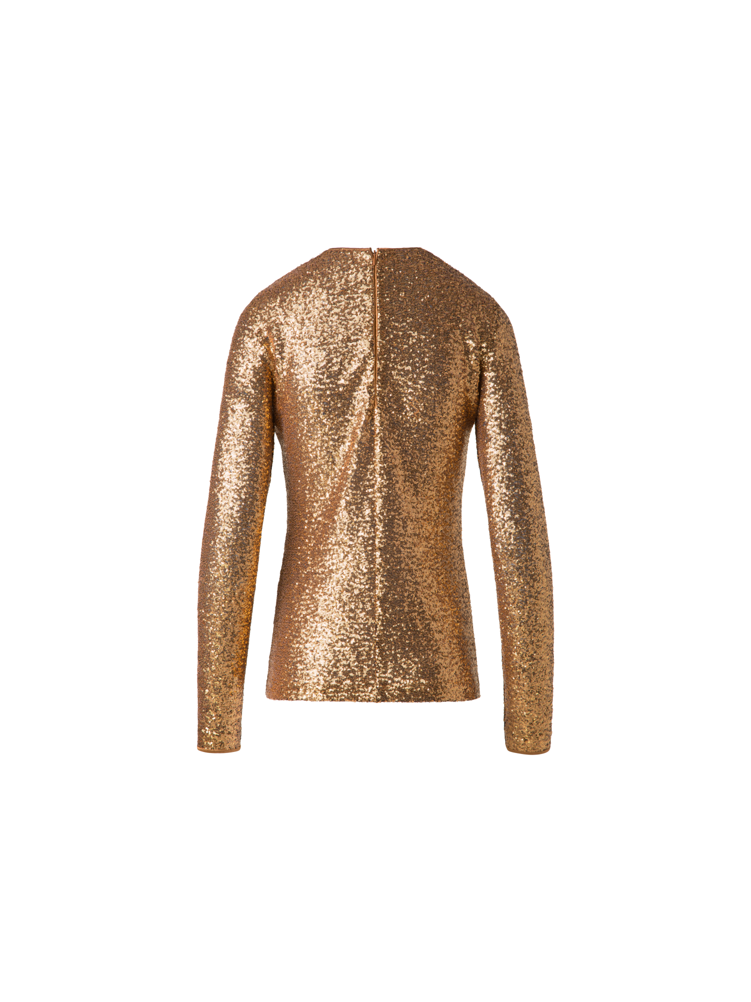 Designer Pailletten-Jersey-Top - Gold