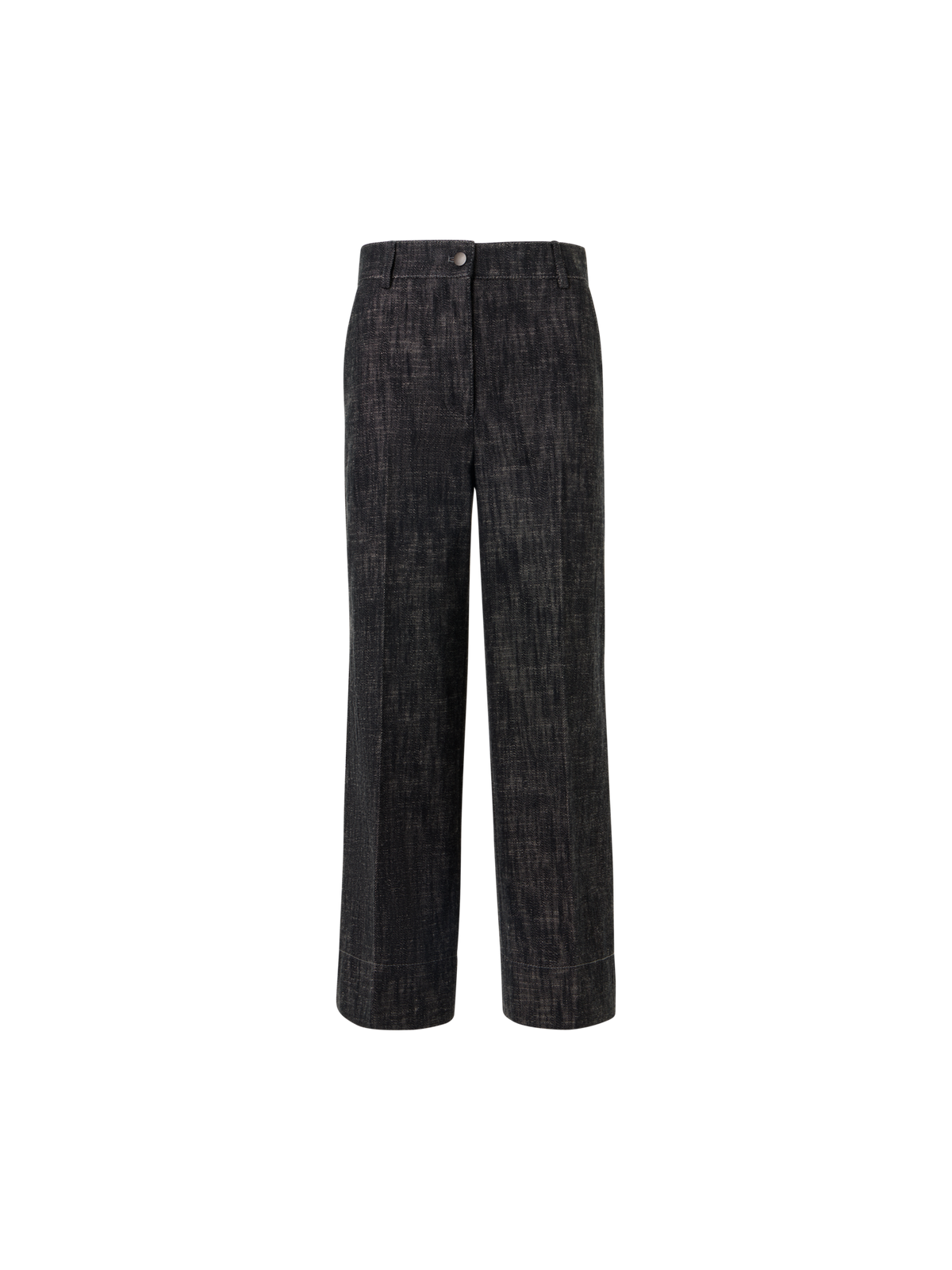 Designer Chiara Wide-Leg Hose aus schwerem, gewaschenem Baumwoll-Denim - Schwarz