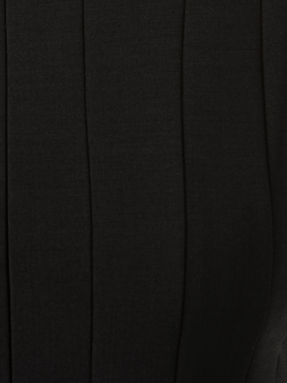 Designer Kleid aus Woll-Doubleface mit Plissee-Details - Schwarz