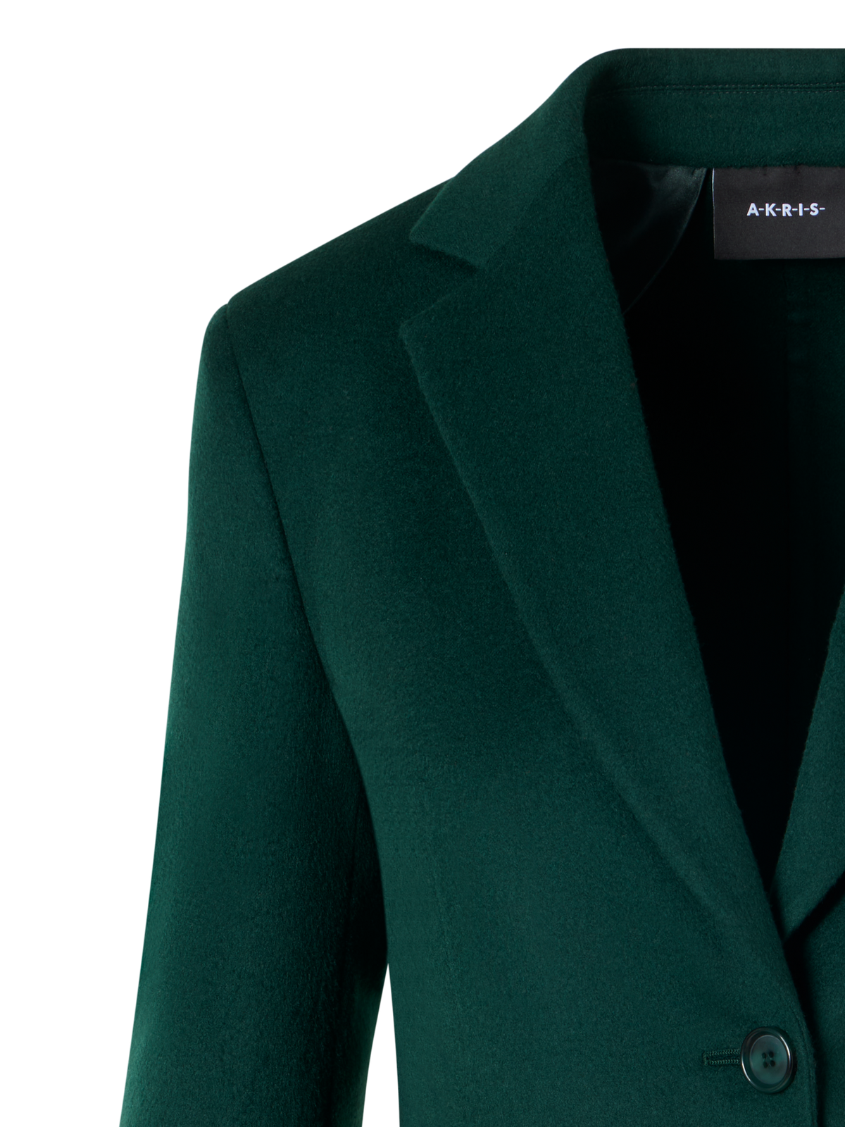 Designer Taillierte Jacke aus Kaschmir-Double-Face - Grün