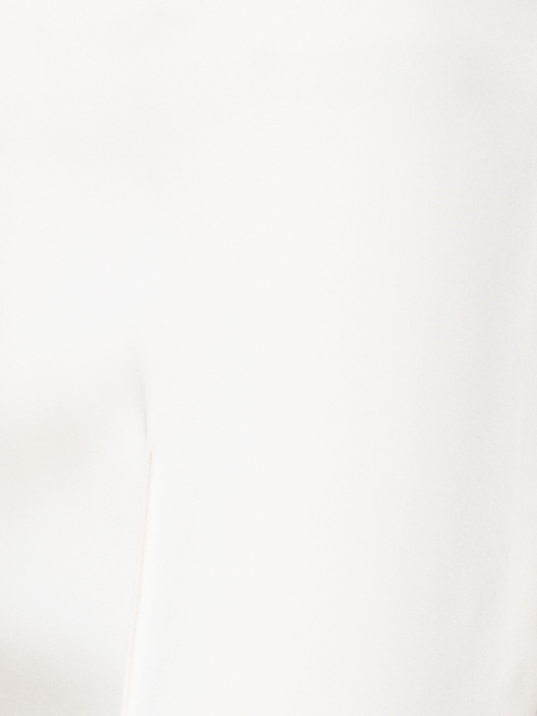 Designer Slim Hose aus Seiden-Stretch-Crêpe - Ecru - Weiss