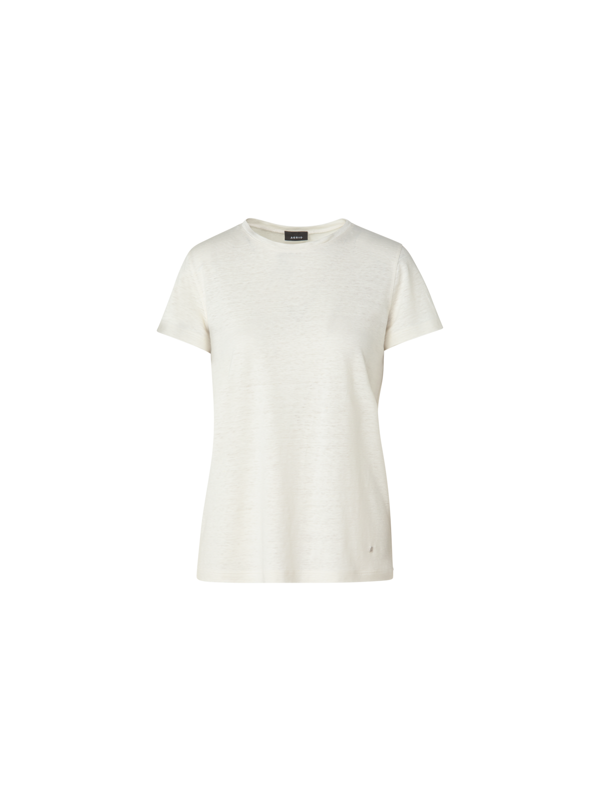 Designer Leinen Jersey T-Shirt - Ecru - Weiss