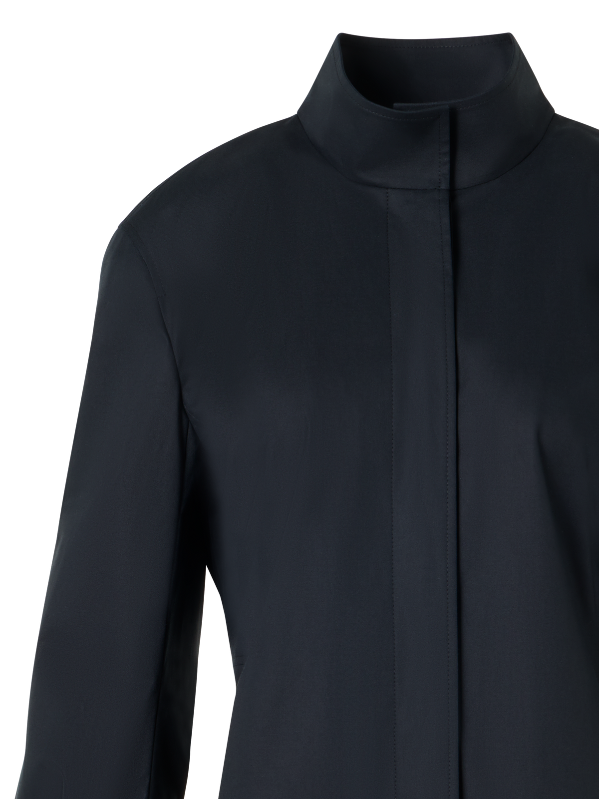 Designer Hemdblusenkleid aus Baumwoll-Gabardine - Schwarz