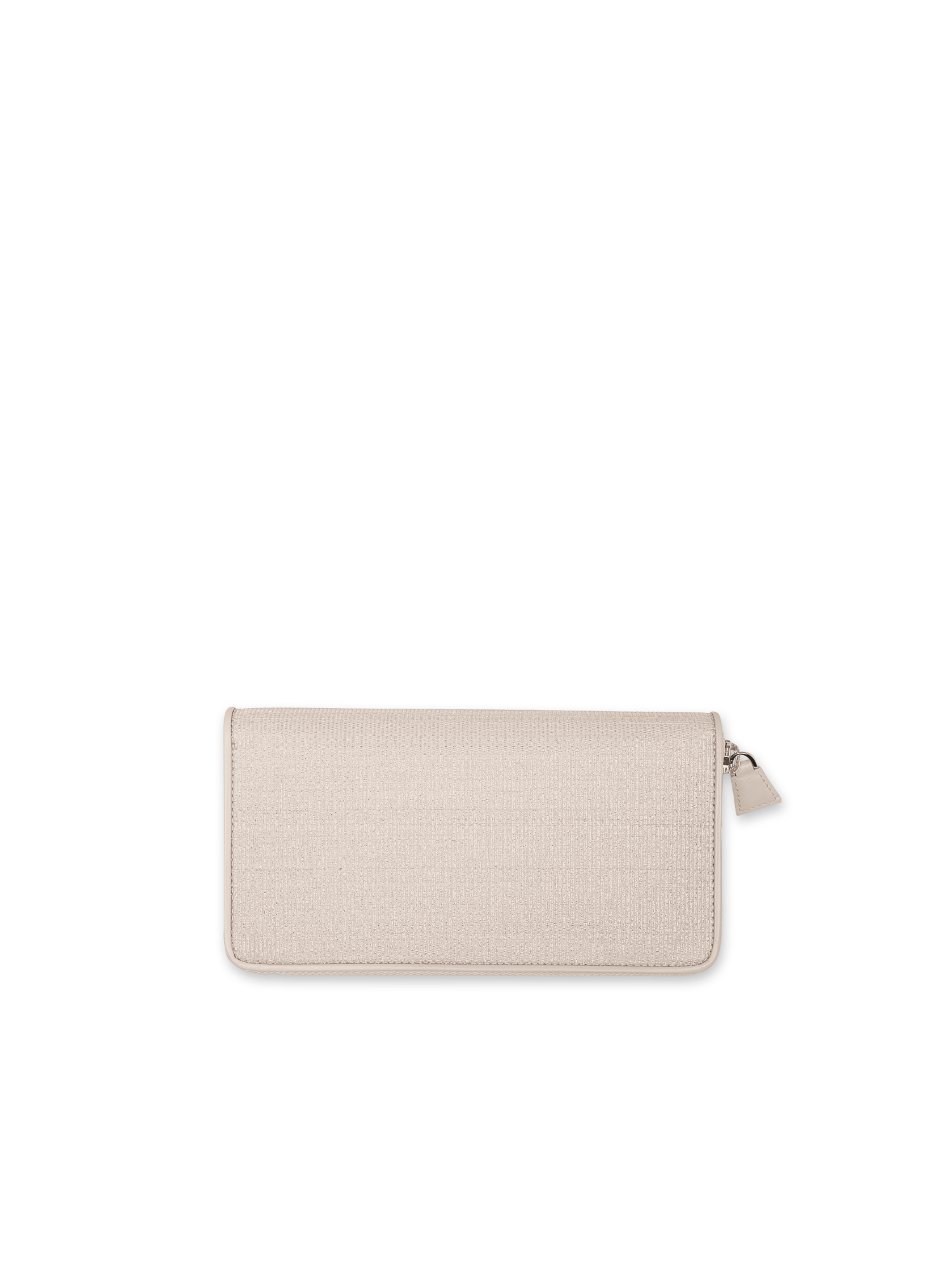Designer Long zip wallet, 19 x 10 x 2,5 cm - Ecru - Beige