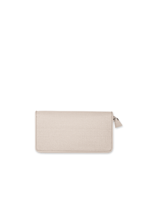 Designer Long zip wallet, 19 x 10 x 2,5 cm - Ecru - Beige