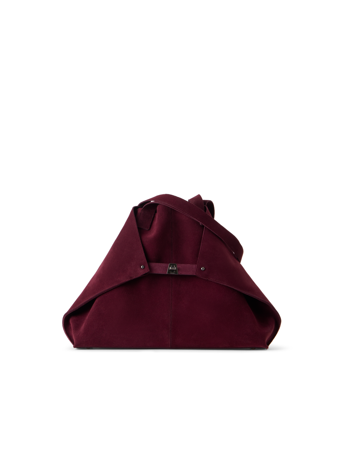 Designer Ai Medium Schultertasche aus Veloursleder - Weinrot