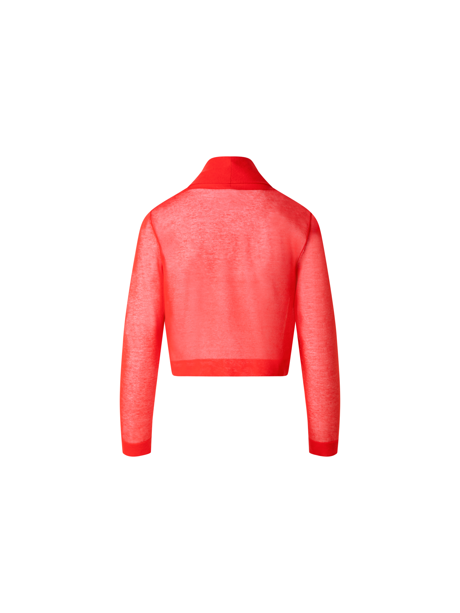 Designer Bolero aus halbtransparenter Baumwollmischung - Rot