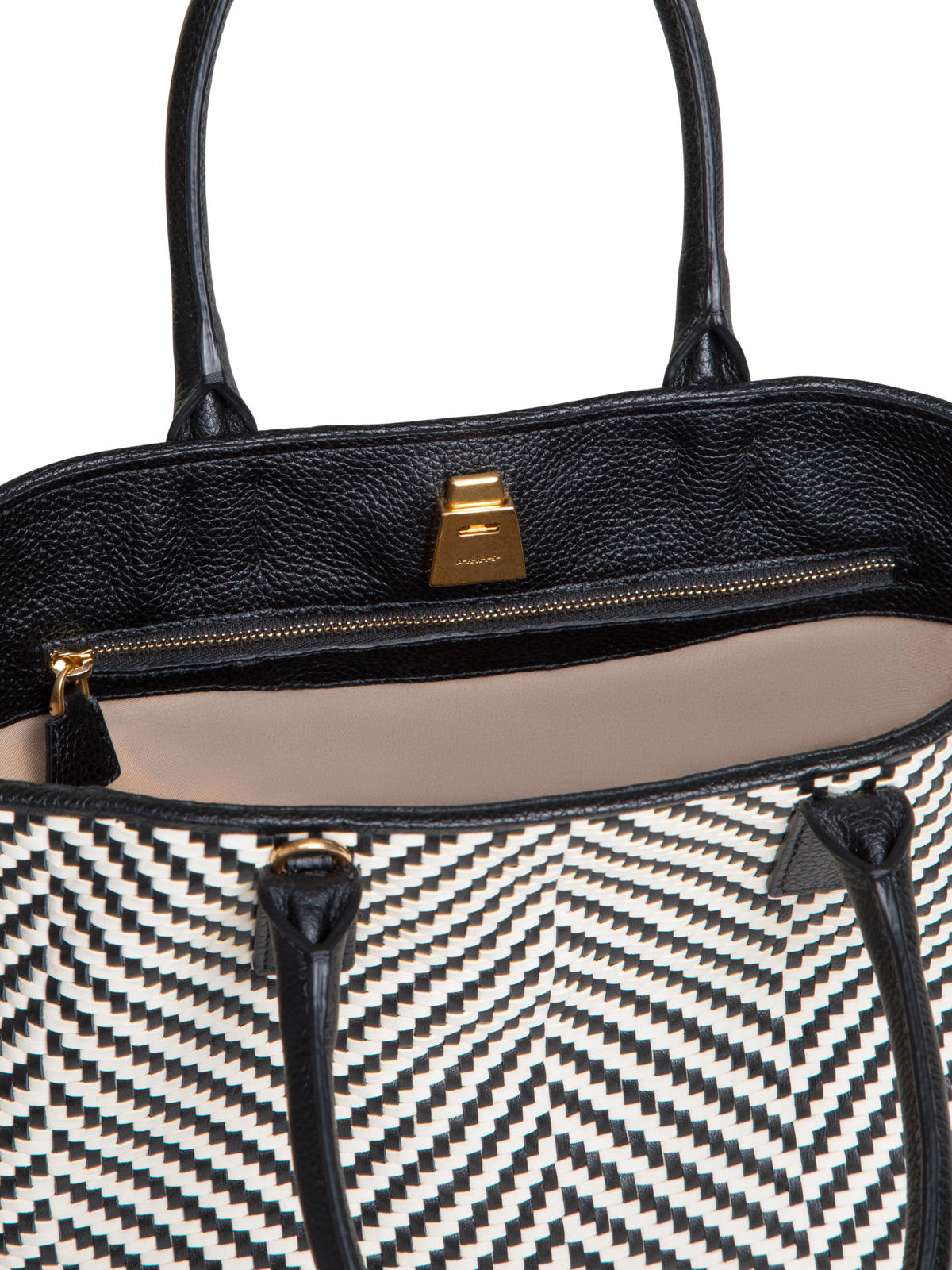 Designer Ai Small Top Handle Tote - Schwarz - Bunt - Weiss