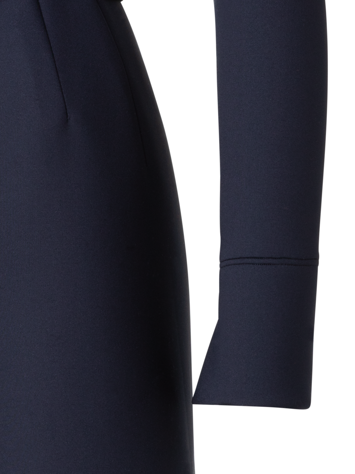 Designer Neopren-Kleid in A-Linie - Schwarz