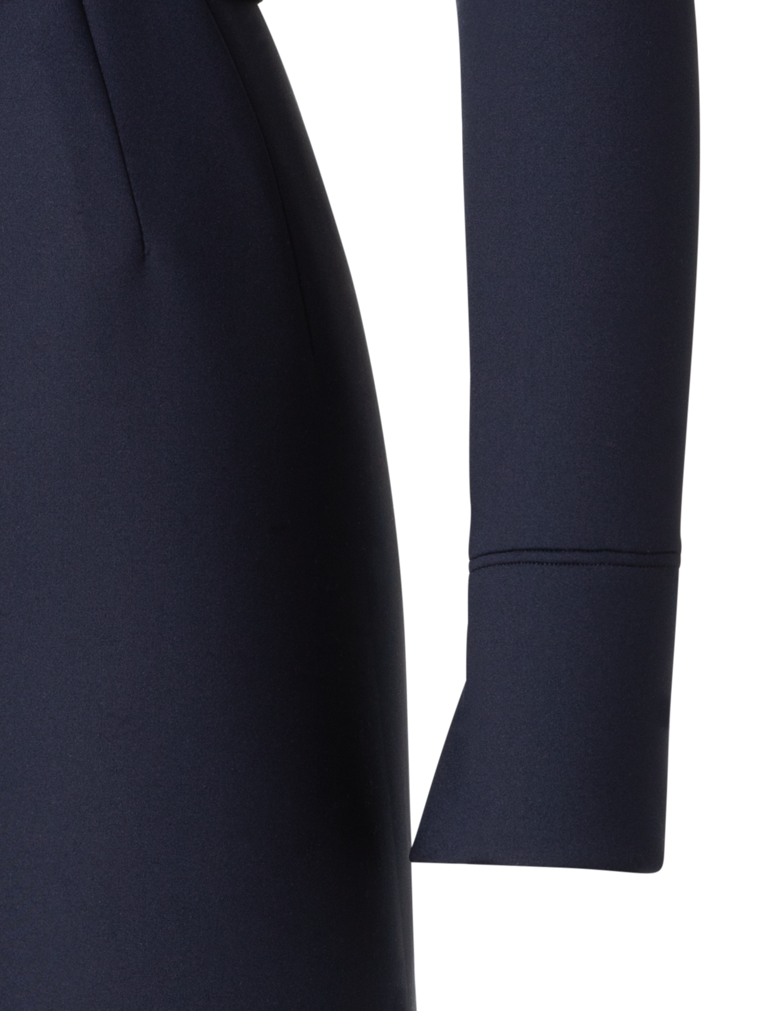 Designer Neopren-Kleid in A-Linie - Schwarz