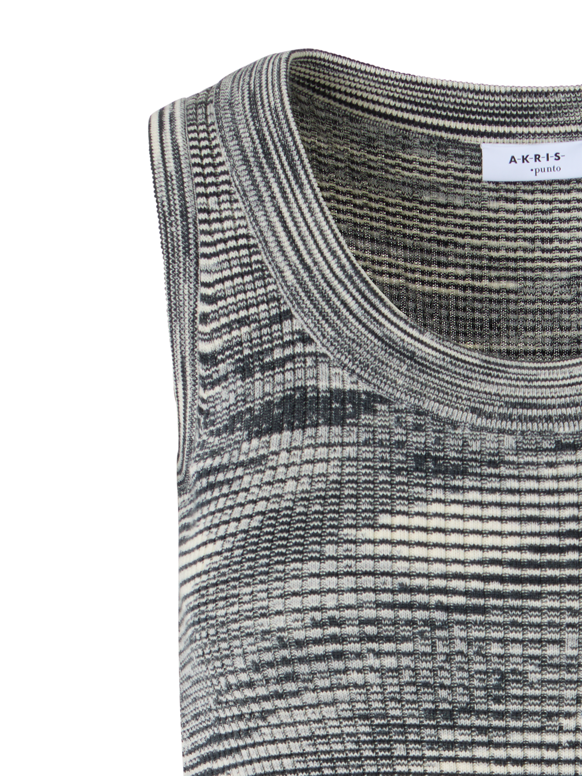 Designer Ärmelloses Stricktop aus Merinowolle - Grau