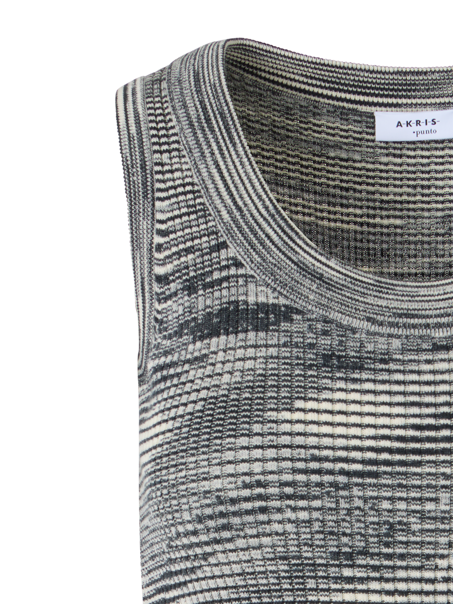 Designer Ärmelloses Stricktop aus Merinowolle - Grau