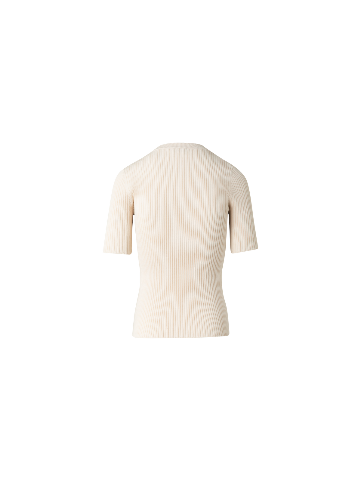 Designer Kurzarmpullover mit Kontraststreifen - Bunt - Beige