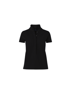 Designer Baumwoll-Poloshirt - Schwarz