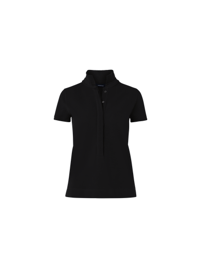 Designer Baumwoll-Poloshirt - Schwarz