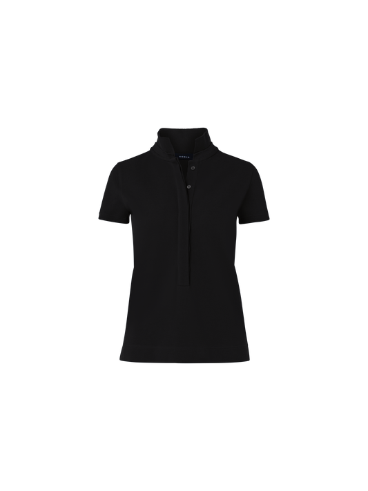 Designer Baumwoll-Poloshirt - Schwarz