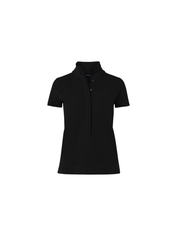 Designer Baumwoll-Poloshirt - Schwarz