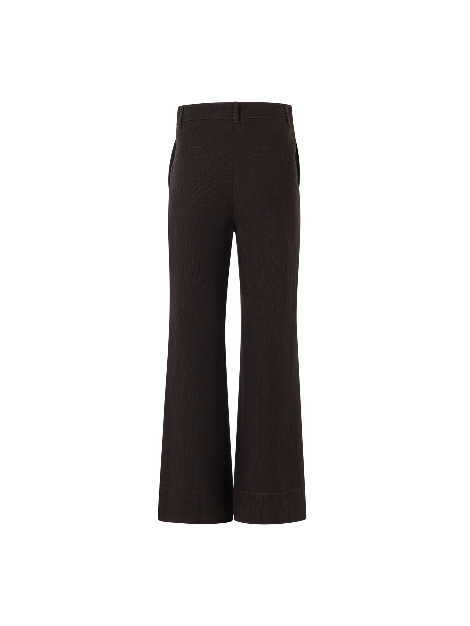 Designer Bootcut Hose aus Baumwoll-Stretch-Denim - Braun