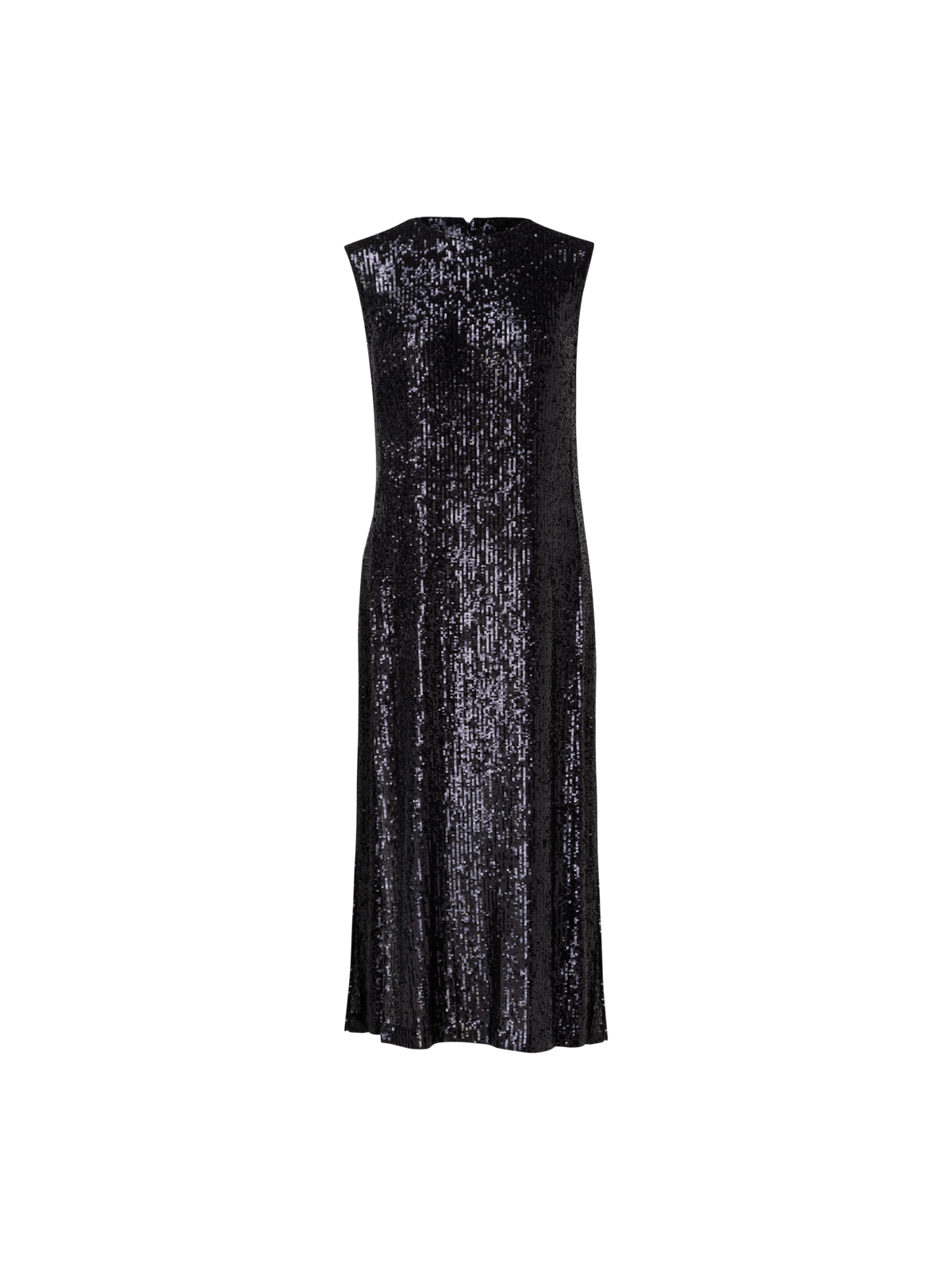 Designer Lange Tunika aus Pailletten - Schwarz