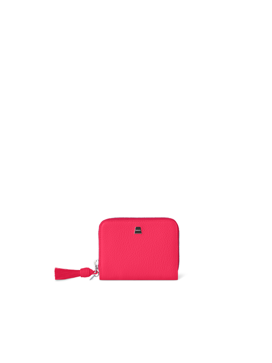 Designer Small Zip Around Wallet - Blau - Beige - Rot - Rosa