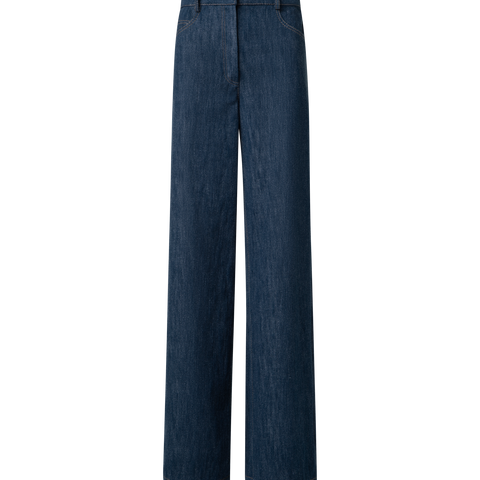 Winter Denim Hose mit weitem Bein