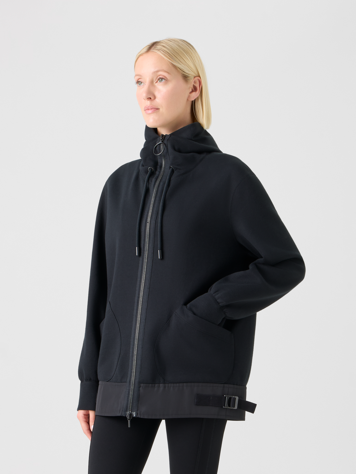 Designer Sweatshirtjacke aus Baumwollmischung - Schwarz #editorial