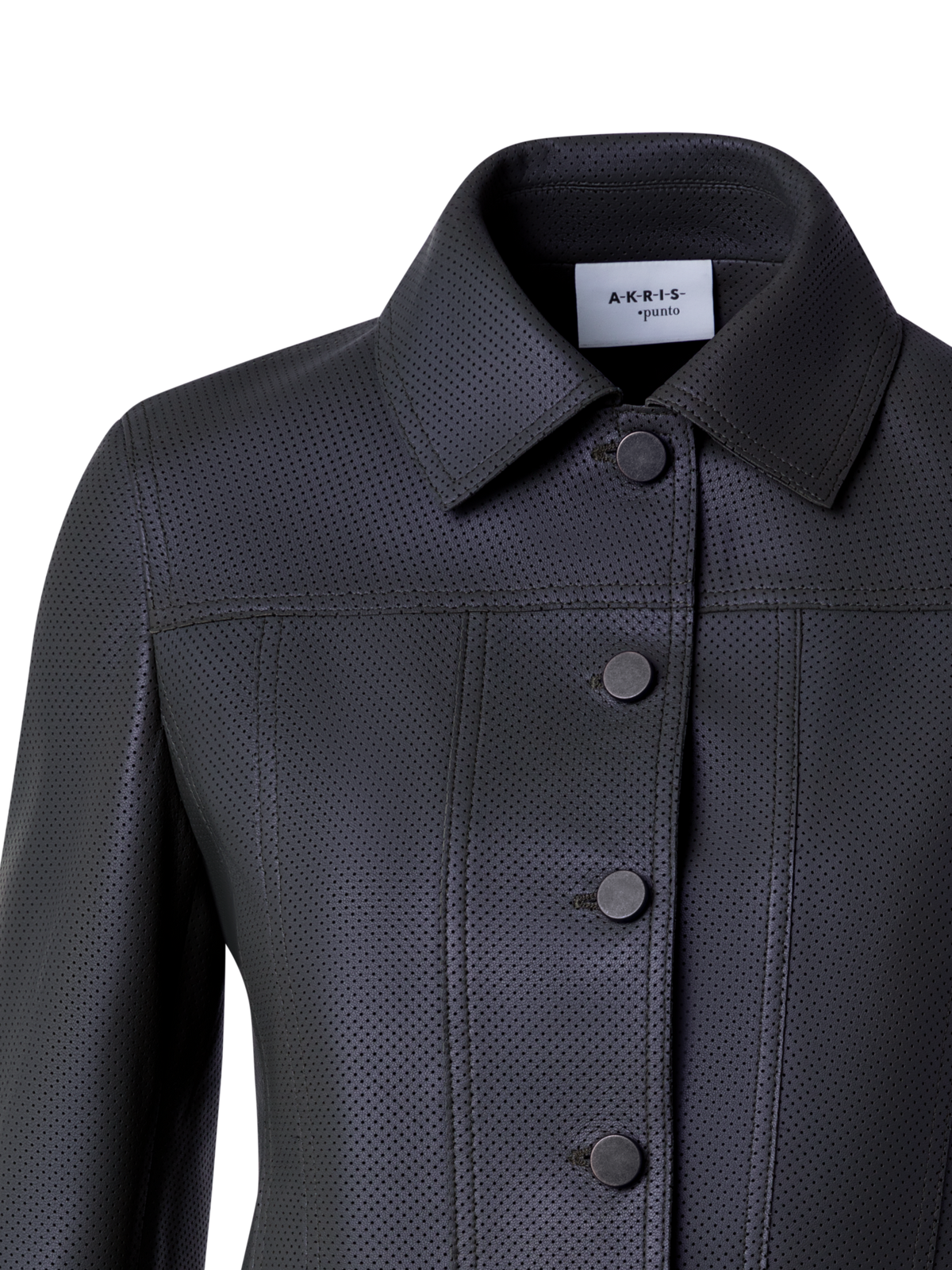 Designer Kurze Lederjacke aus Nappaleder - Schwarz