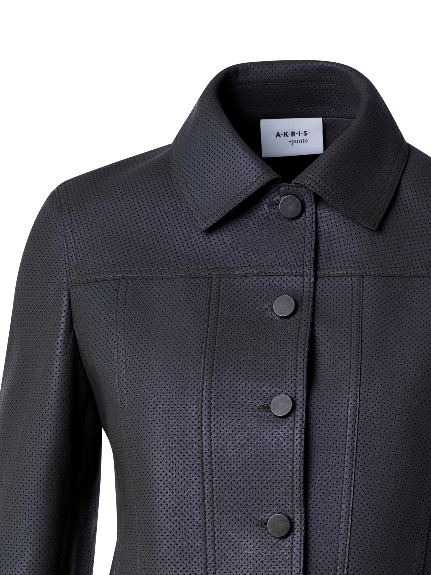 Designer Kurze Lederjacke aus Nappaleder - Schwarz
