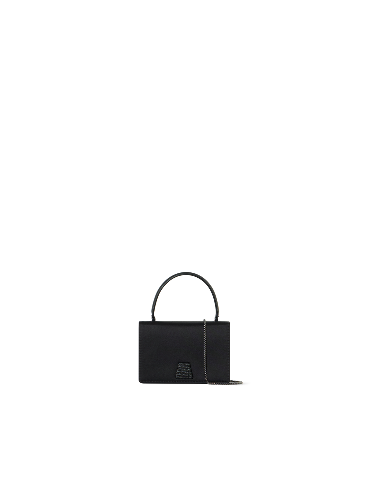 Designer Alice Mini Henkeltasche aus Satin - Schwarz