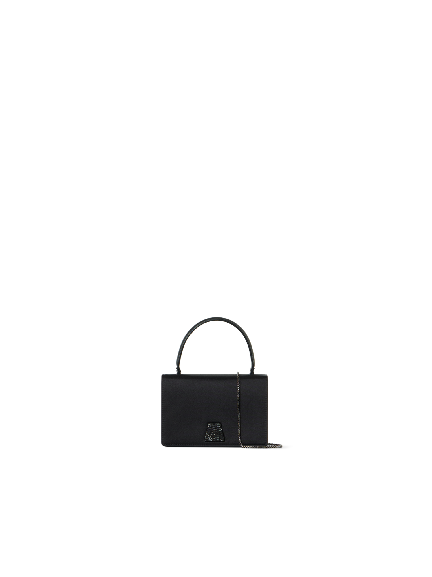 Designer Alice Mini Henkeltasche aus Satin - Schwarz