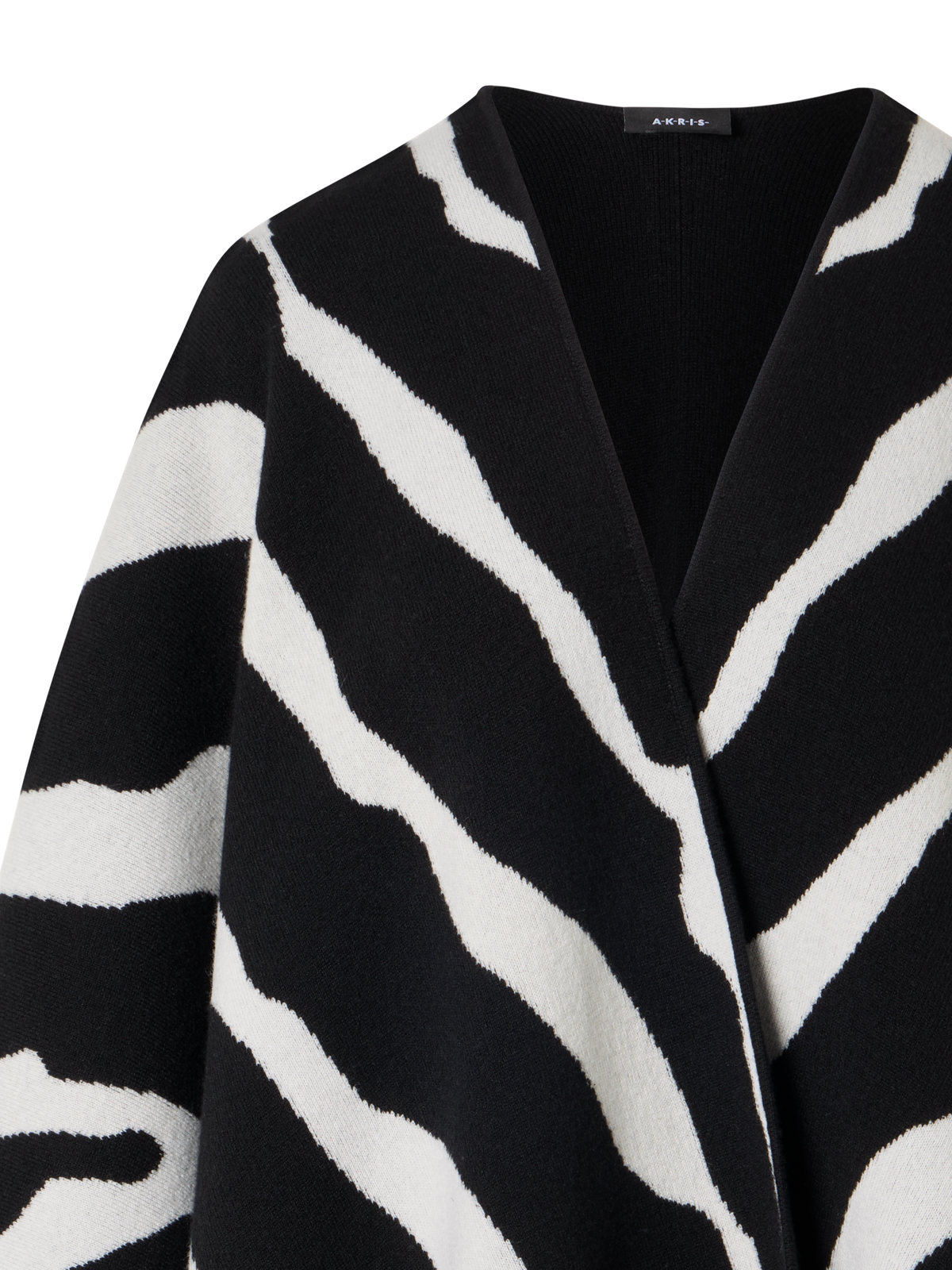 Designer Strickcape aus Kaschmir-Doubleface - Bunt