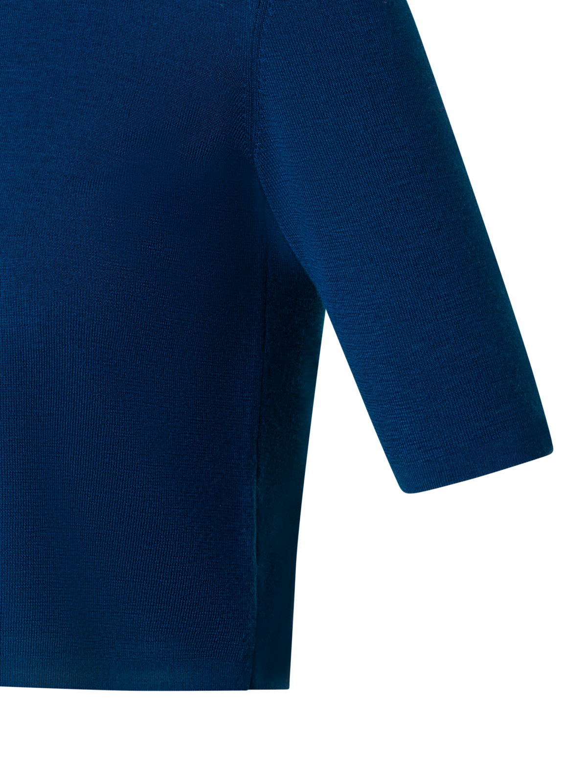 Designer Kurze Bolero-Strickjacke aus Schulwolle - Blau