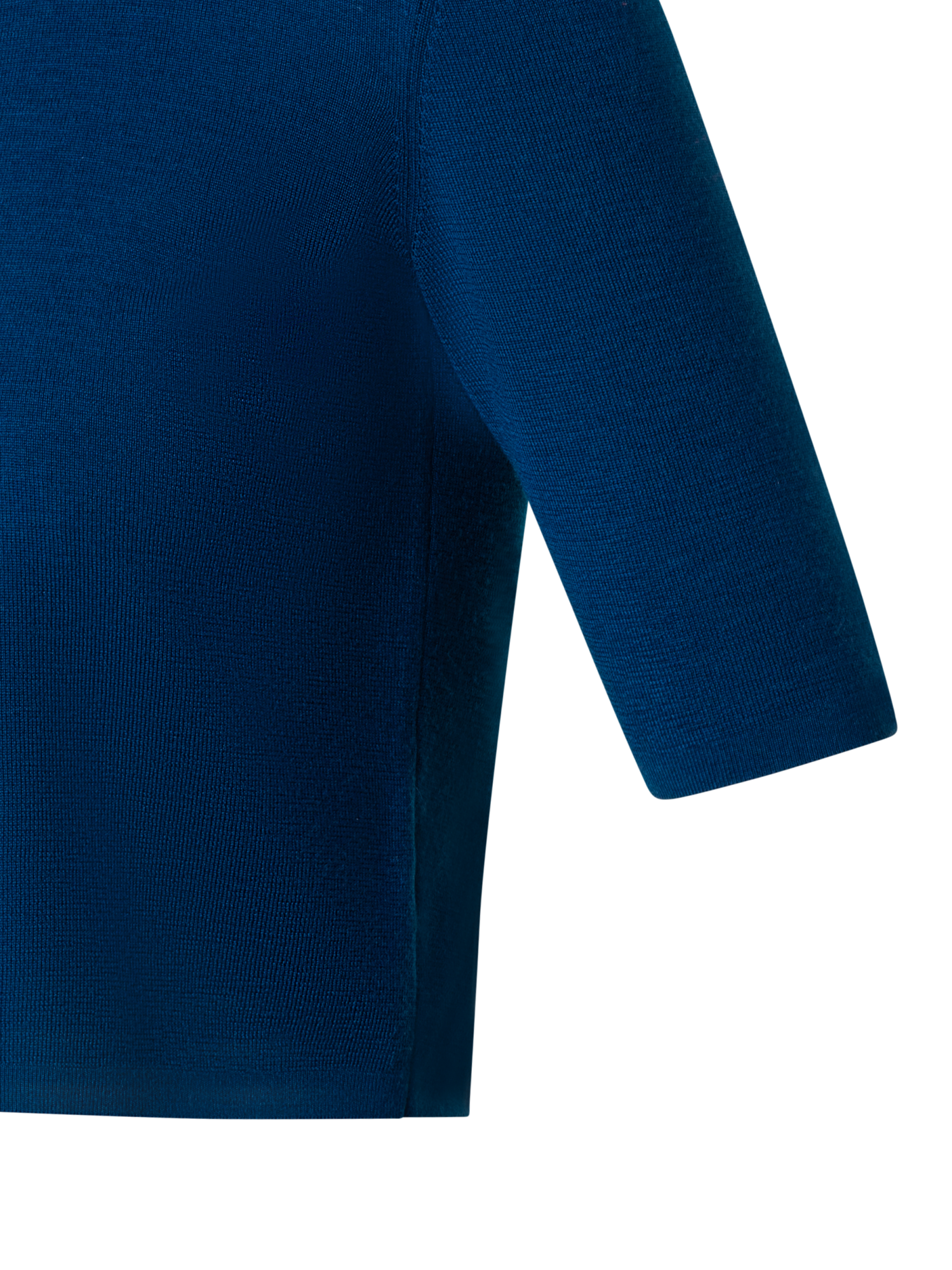 Designer Kurze Bolero-Strickjacke aus Schulwolle - Blau