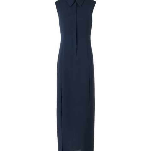 Ärmelloses Midi-Hemdblusenkleid