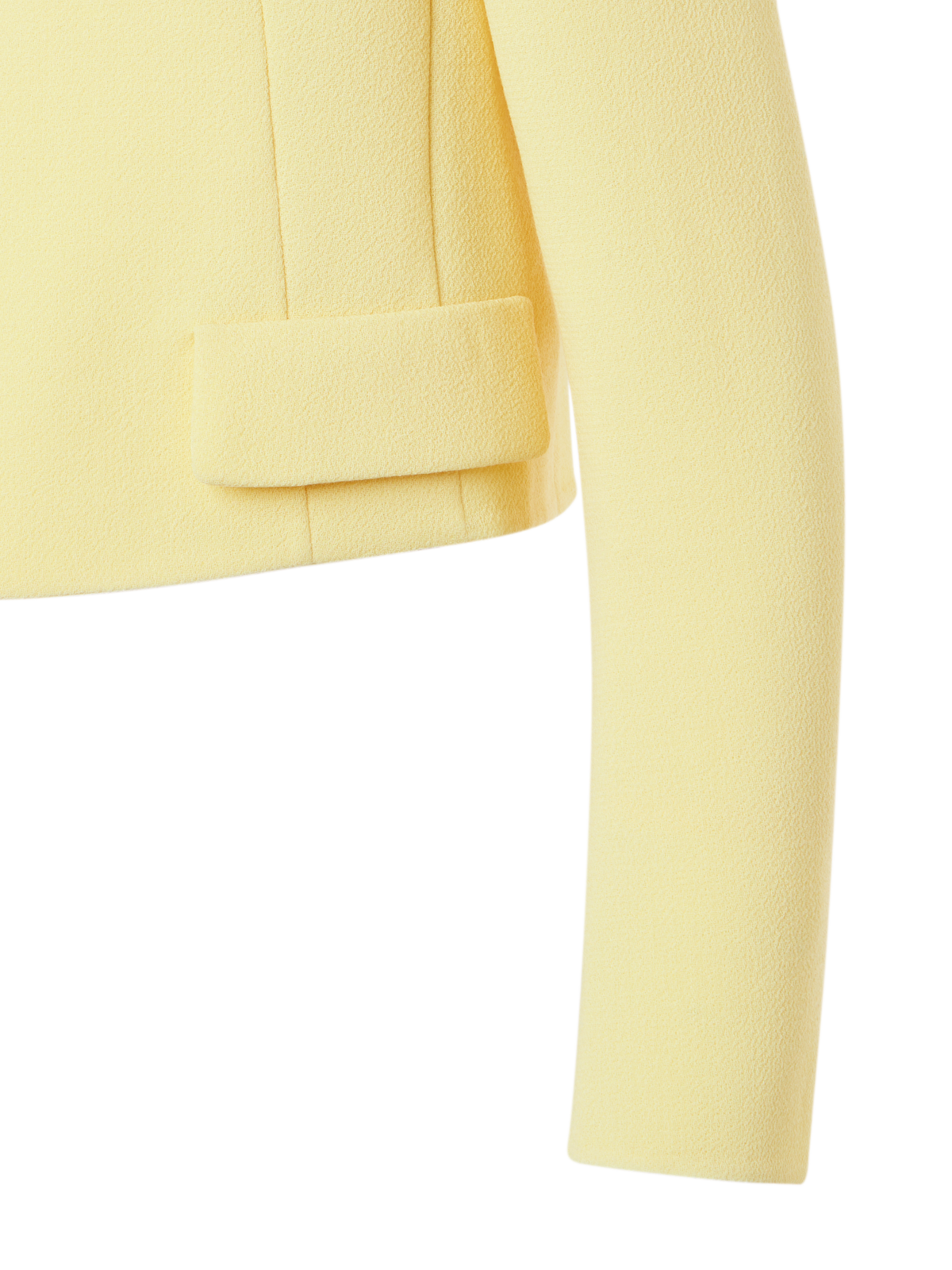 Designer Kurze Jacke aus Woll-Crêpe Doubleface - Gelb