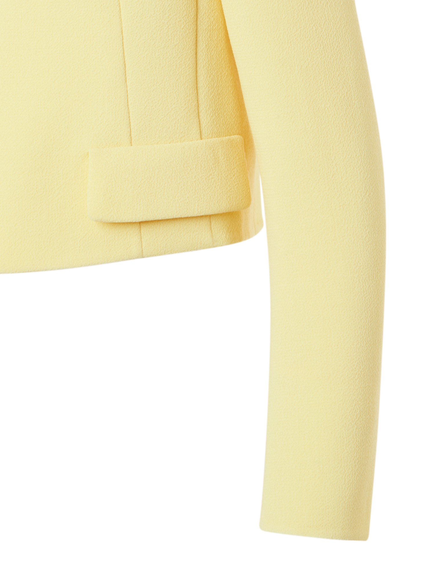 Designer Kurze Jacke aus Woll-Crêpe Doubleface - Gelb