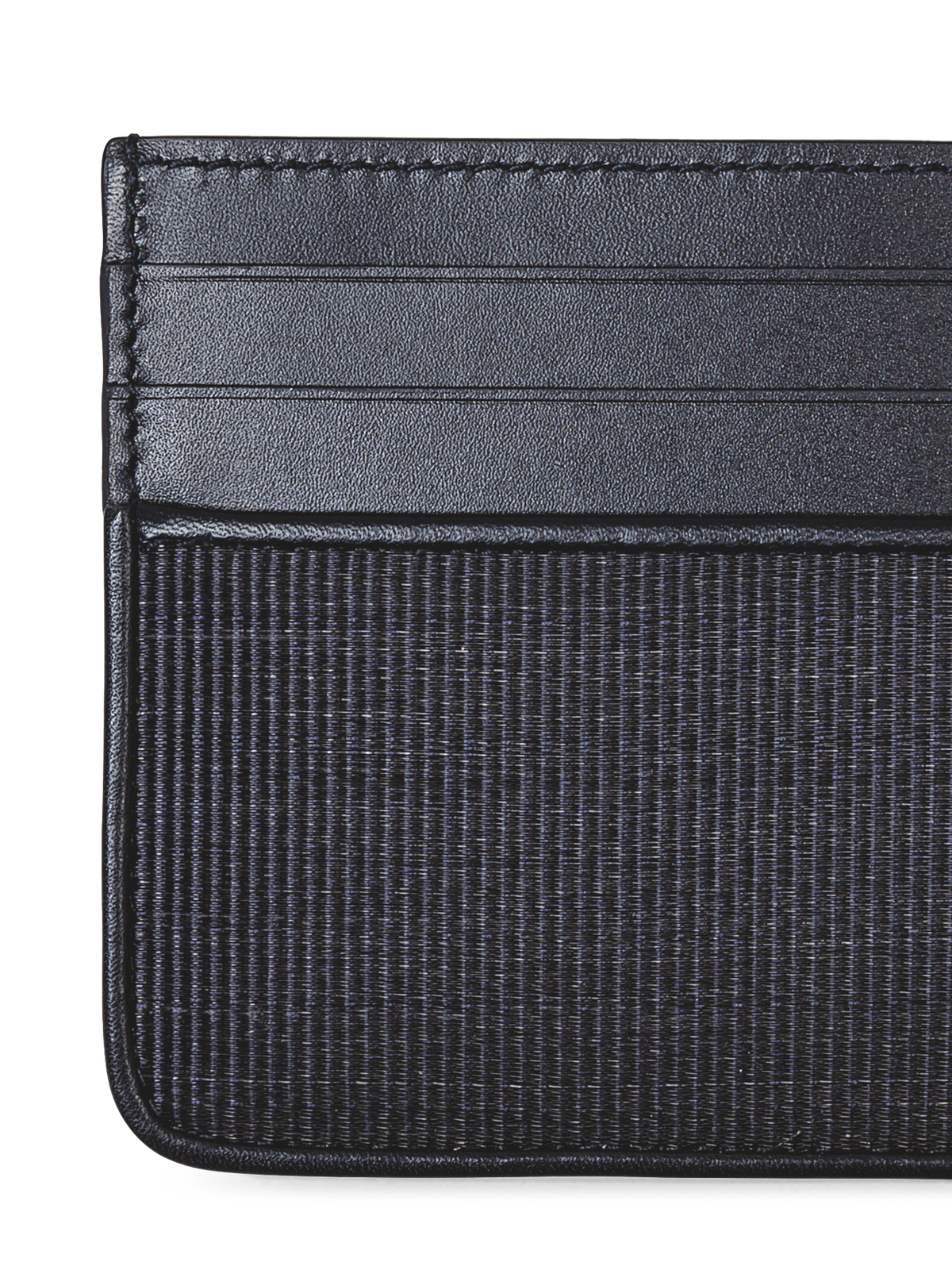 Designer Kartenhalter aus Rosshaar und Leder - Dunkelblau - Blau