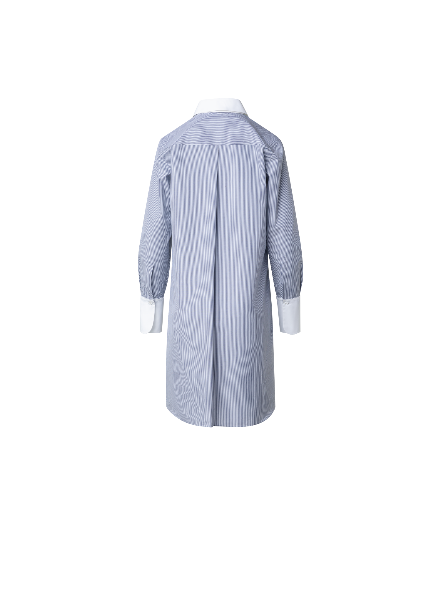 Designer Hemdkleid mit abnehmbarem Kragen & Manschetten - Bunt