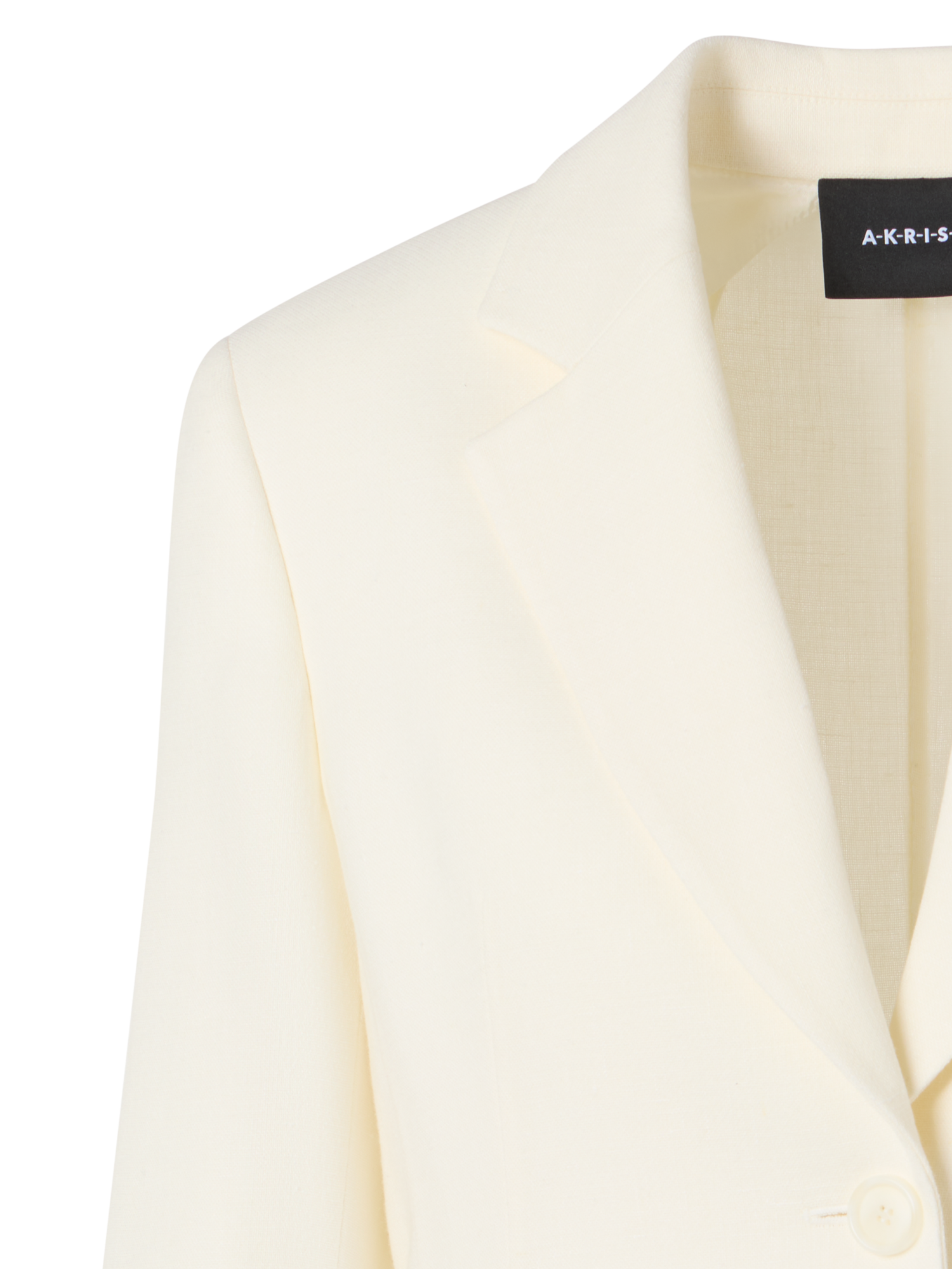 Designer Arie Jacke aus Leinen-Woll-Doubleface - Ecru