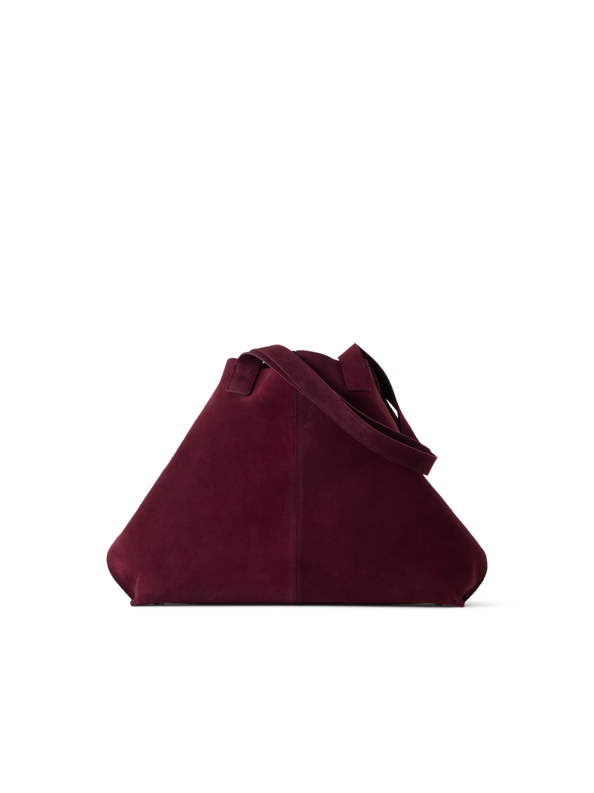 Designer Ai Medium Schultertasche aus Veloursleder - Weinrot