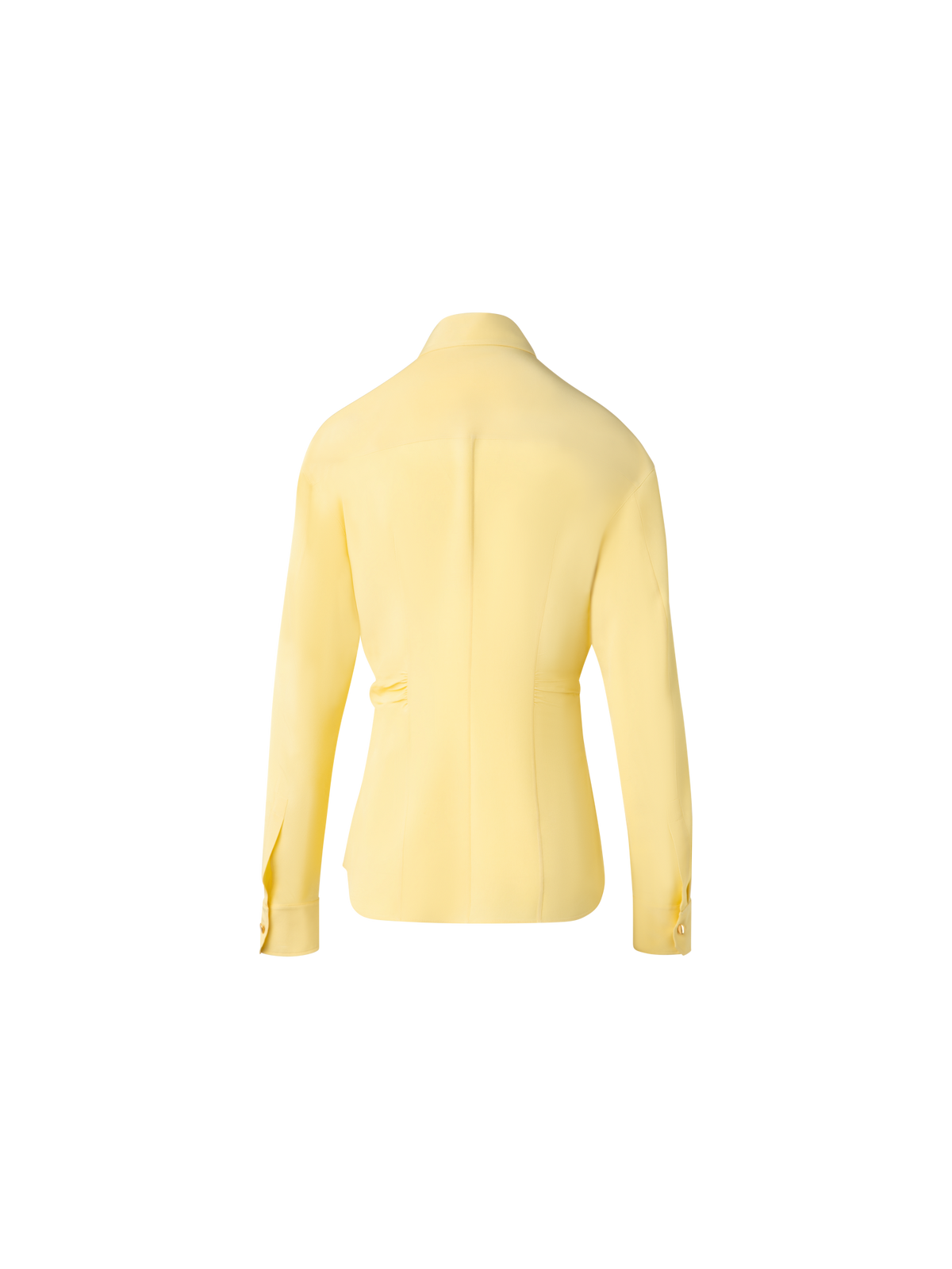 Designer Taillierte Seidenbluse - Gelb