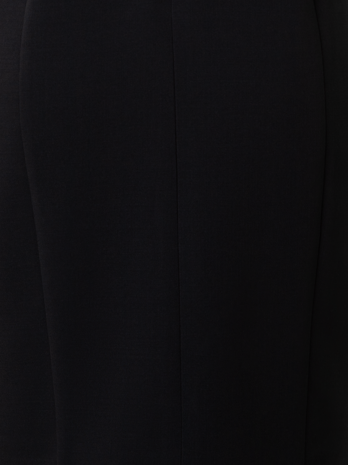 Designer Etuikleid aus Woll-Doubleface mit V-Ausschnitt - Schwarz